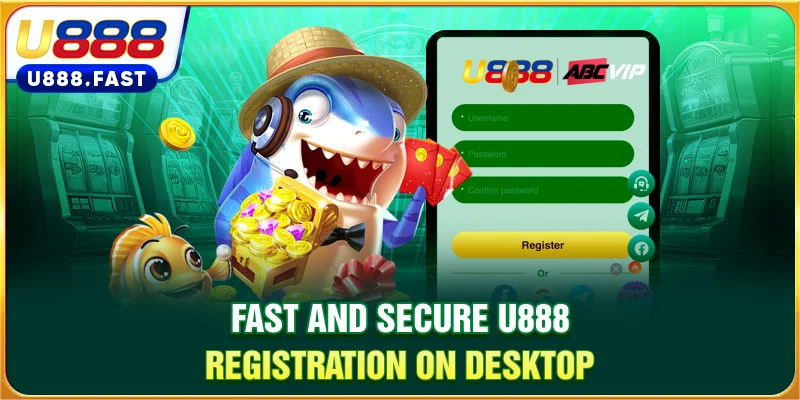 Fast and secure U888 registration on desktop