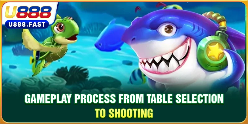 Gameplay process from table selection to shooting