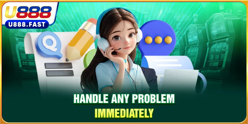 Handle any problem immediately