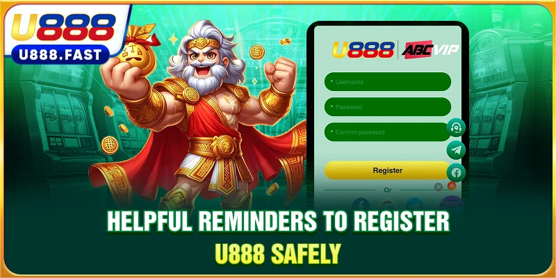 Helpful reminders to register U888 safely