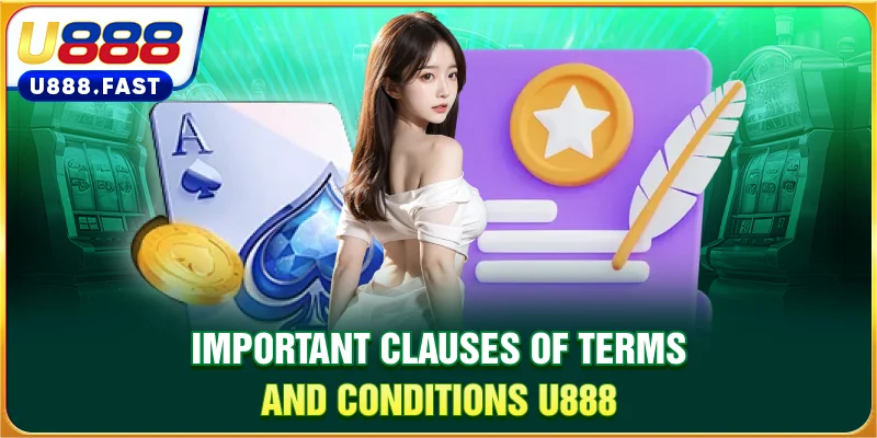 Important clauses of Terms and Conditions U888