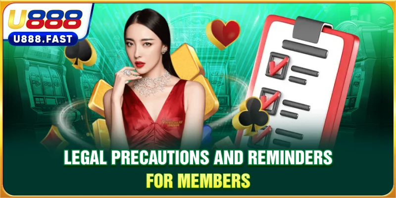  Legal precautions and reminders for members