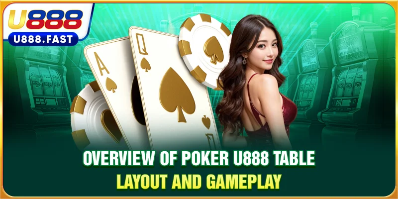 Overview of Poker U888 table layout and gameplay