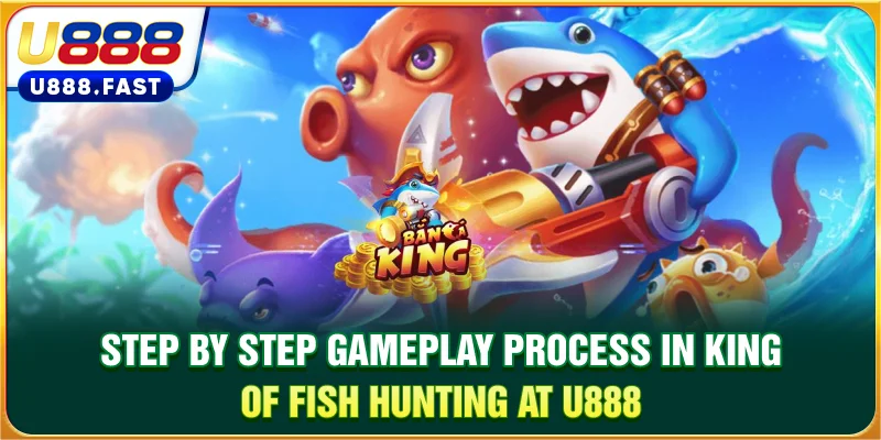 Step-by-step gameplay process in King of Fish Hunting at U888
