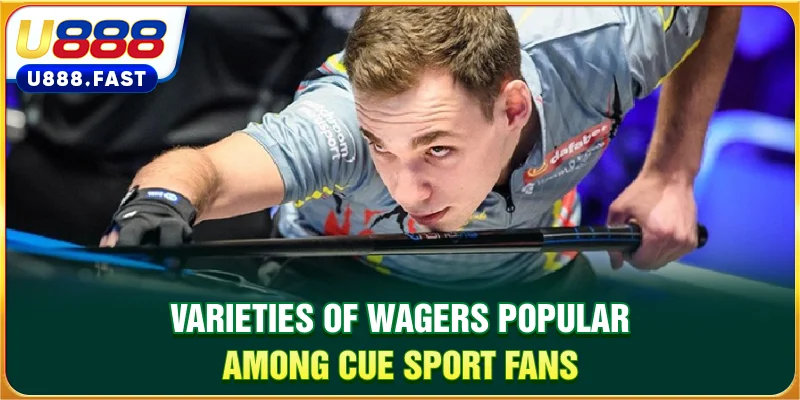 Varieties of wagers popular among cue sport fans